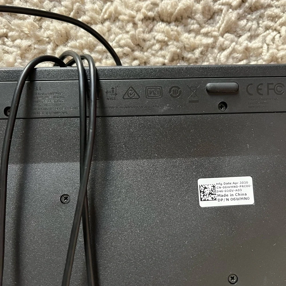 Dell KB216p Keyboard USB Wired‎ Black Slim US Multimedia Keys Office Desk Job✅
